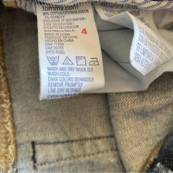 Tommy Hilfiger women’s calf roll up capri jeans size 4 - Picture 8 of 8